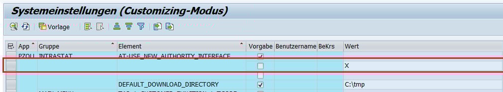 SAP Customizing der prodata Software pZoll Intrastat